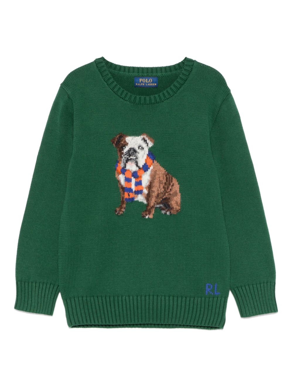 POLO RALPH LAUREN KIDS dog-intarsia sweater - Green von POLO RALPH LAUREN KIDS