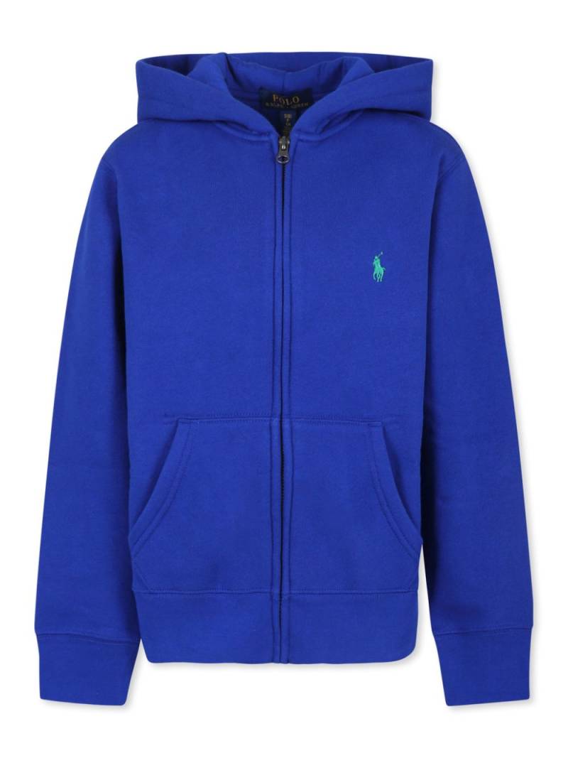 POLO RALPH LAUREN KIDS embroidered-logo hoodie - Blue von POLO RALPH LAUREN KIDS