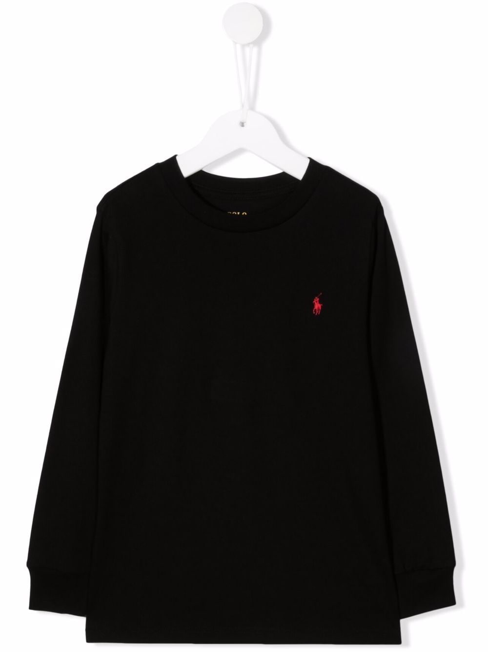 Ralph Lauren Kids embroidered-logo long-sleeved T-shirt - Black von Ralph Lauren Kids