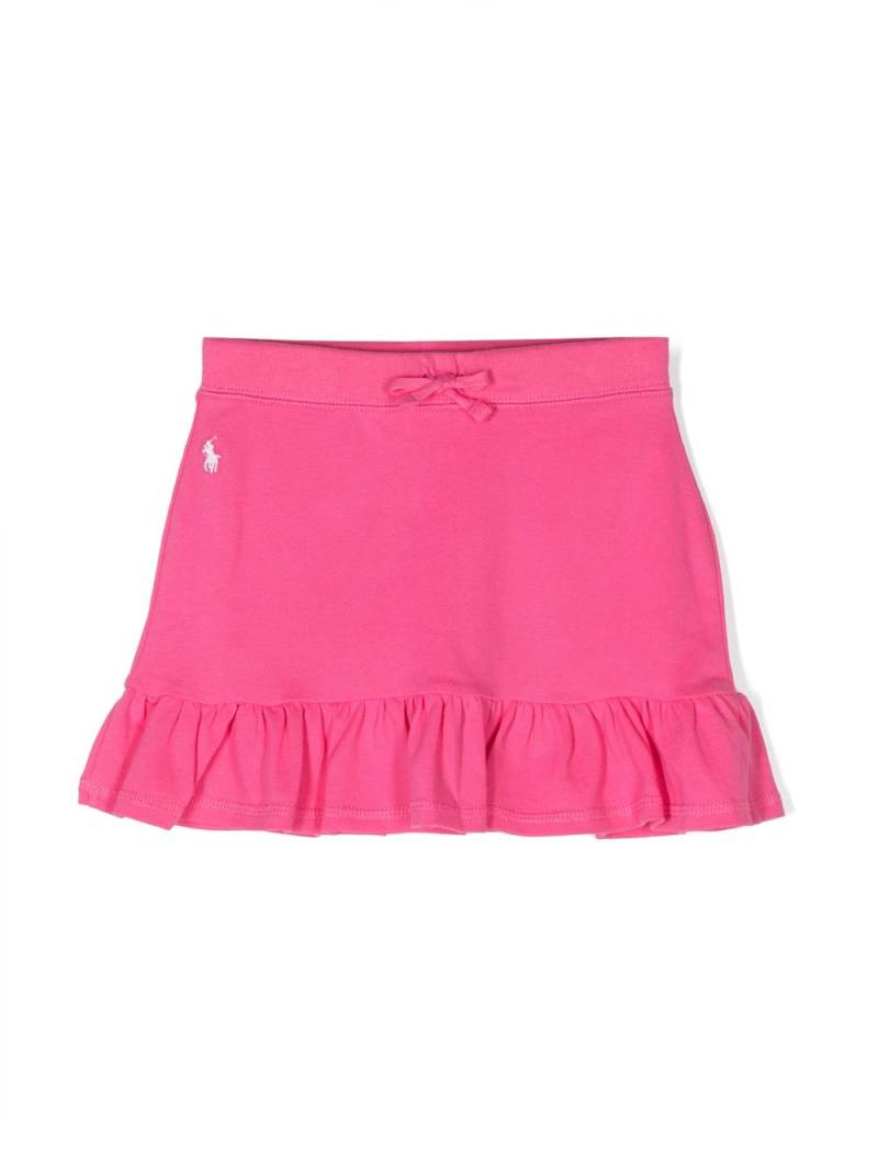 Ralph Lauren Kids embroidered-logo skirt - Pink von Ralph Lauren Kids