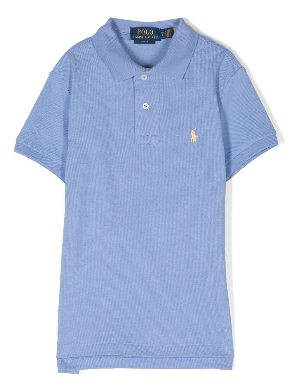 POLO RALPH LAUREN KIDS embroidered-pony detail polo shirt - Blue von POLO RALPH LAUREN KIDS