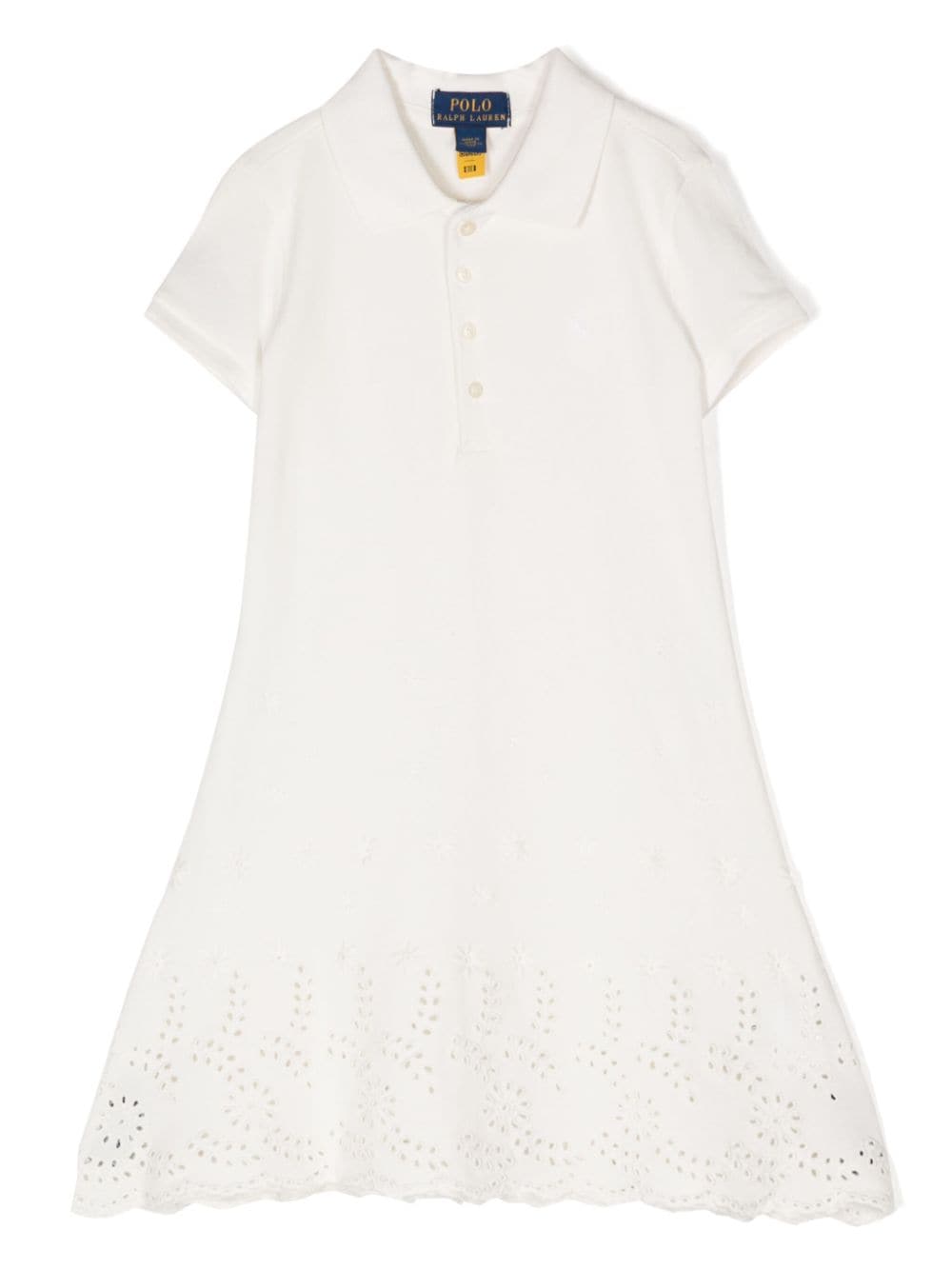 POLO RALPH LAUREN KIDS eyelet-detail polo-collar dress - White von POLO RALPH LAUREN KIDS