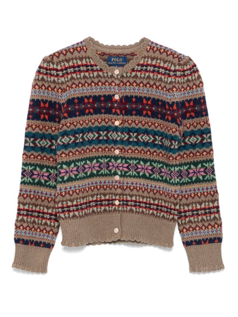 Ralph Lauren Kids fair-isle cardigan - Brown von Ralph Lauren Kids