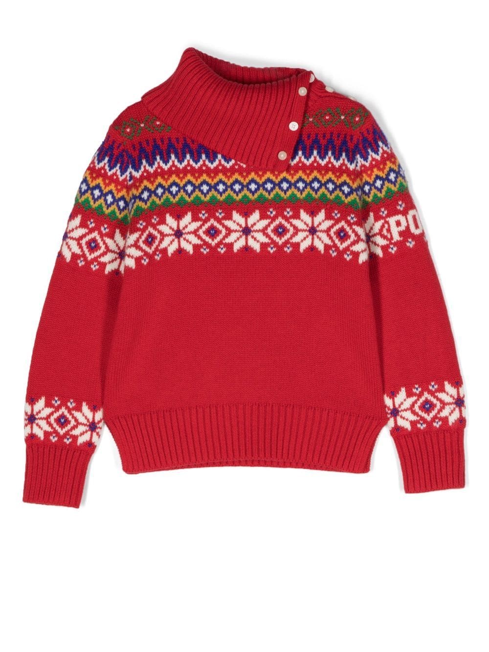 Ralph Lauren Kids fair isle intarsia-knit jumper - Red von Ralph Lauren Kids