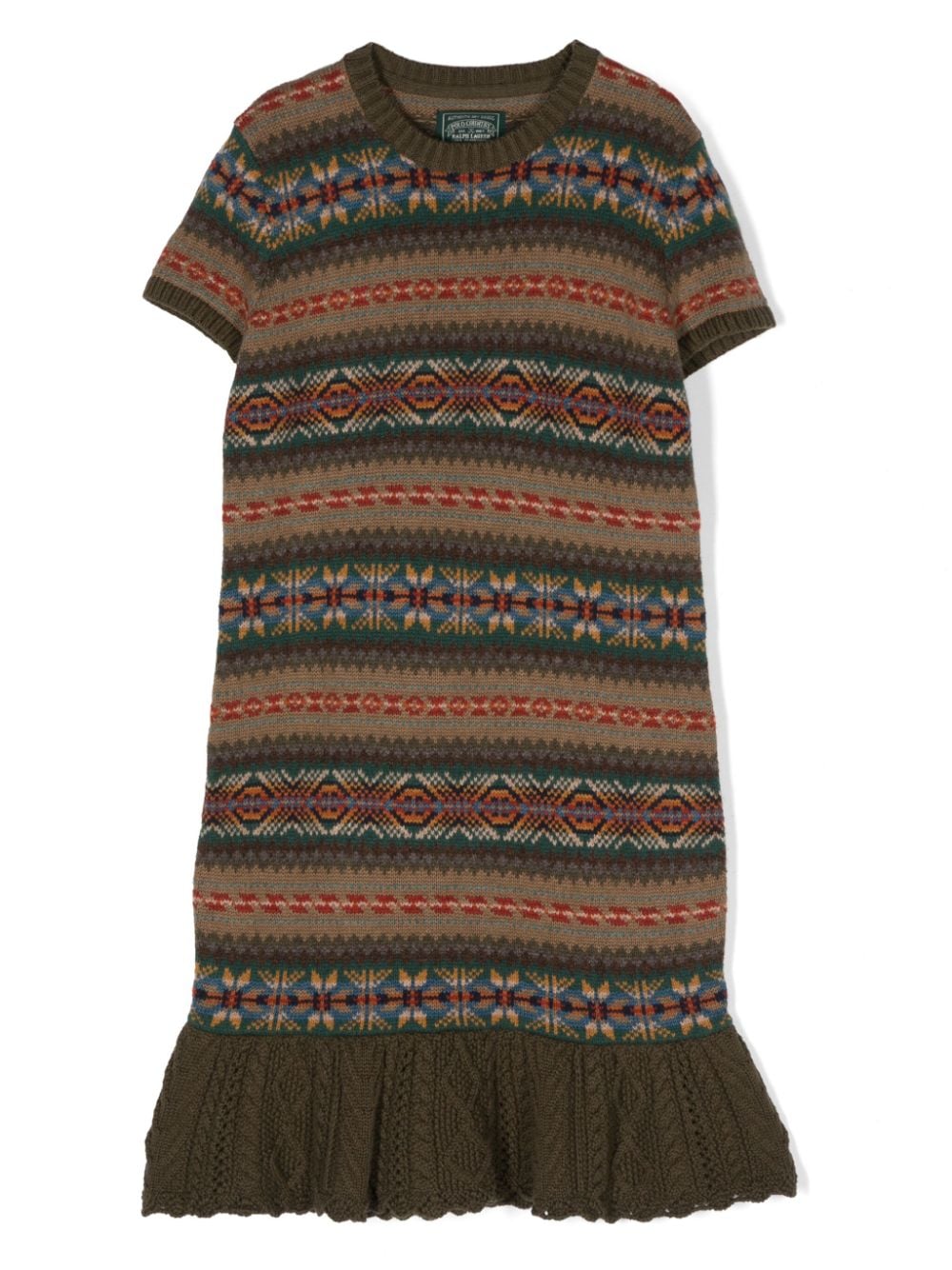 POLO RALPH LAUREN KIDS fair isle-knit midi dress - Green von POLO RALPH LAUREN KIDS