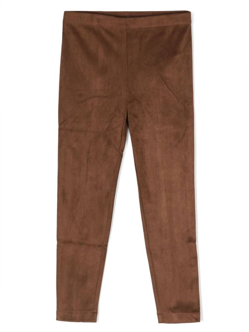 Ralph Lauren Kids faux-suede slim-cut leggings - Brown von Ralph Lauren Kids