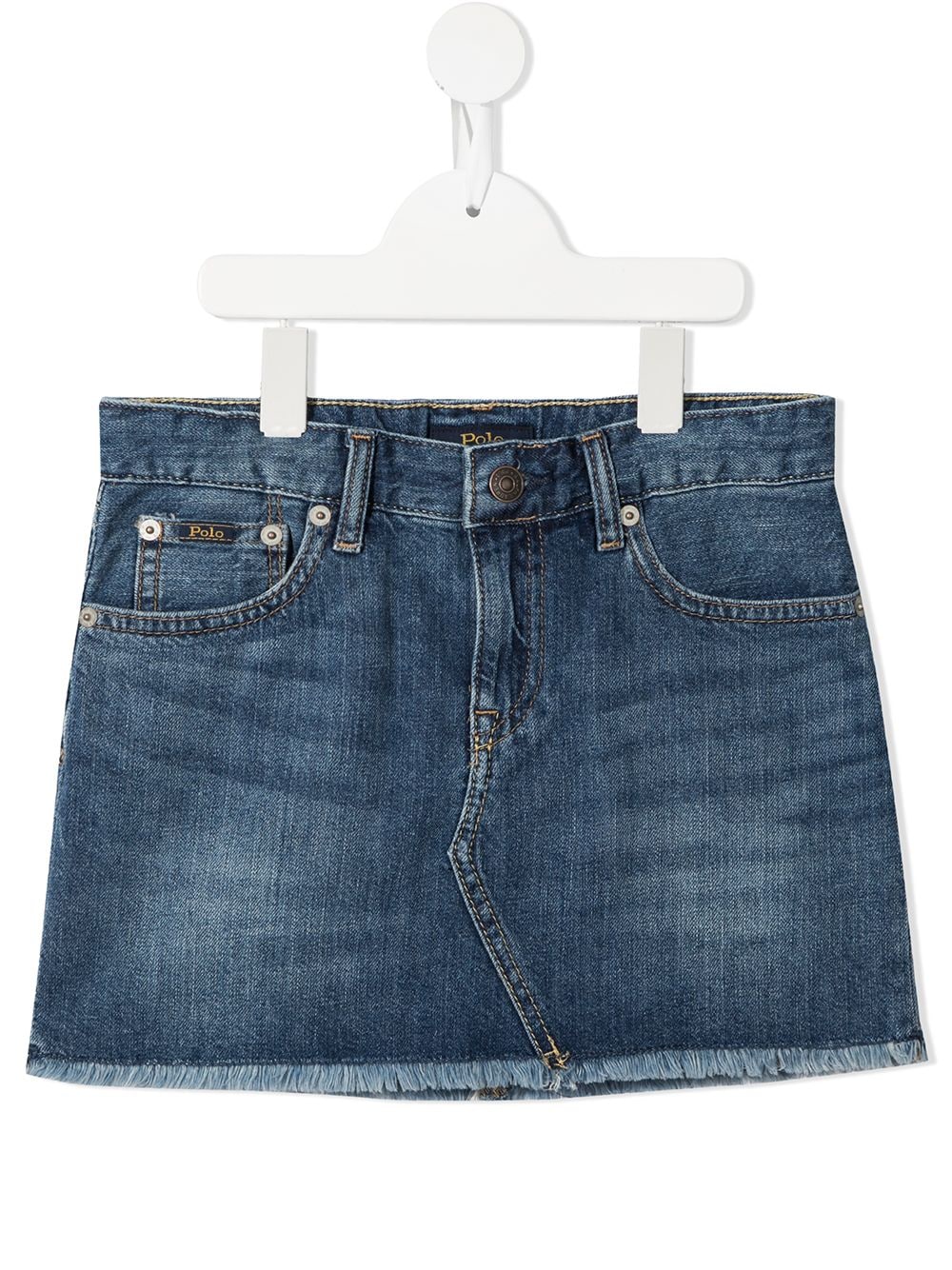 POLO RALPH LAUREN KIDS frayed-edge denim skirt - Blue von POLO RALPH LAUREN KIDS