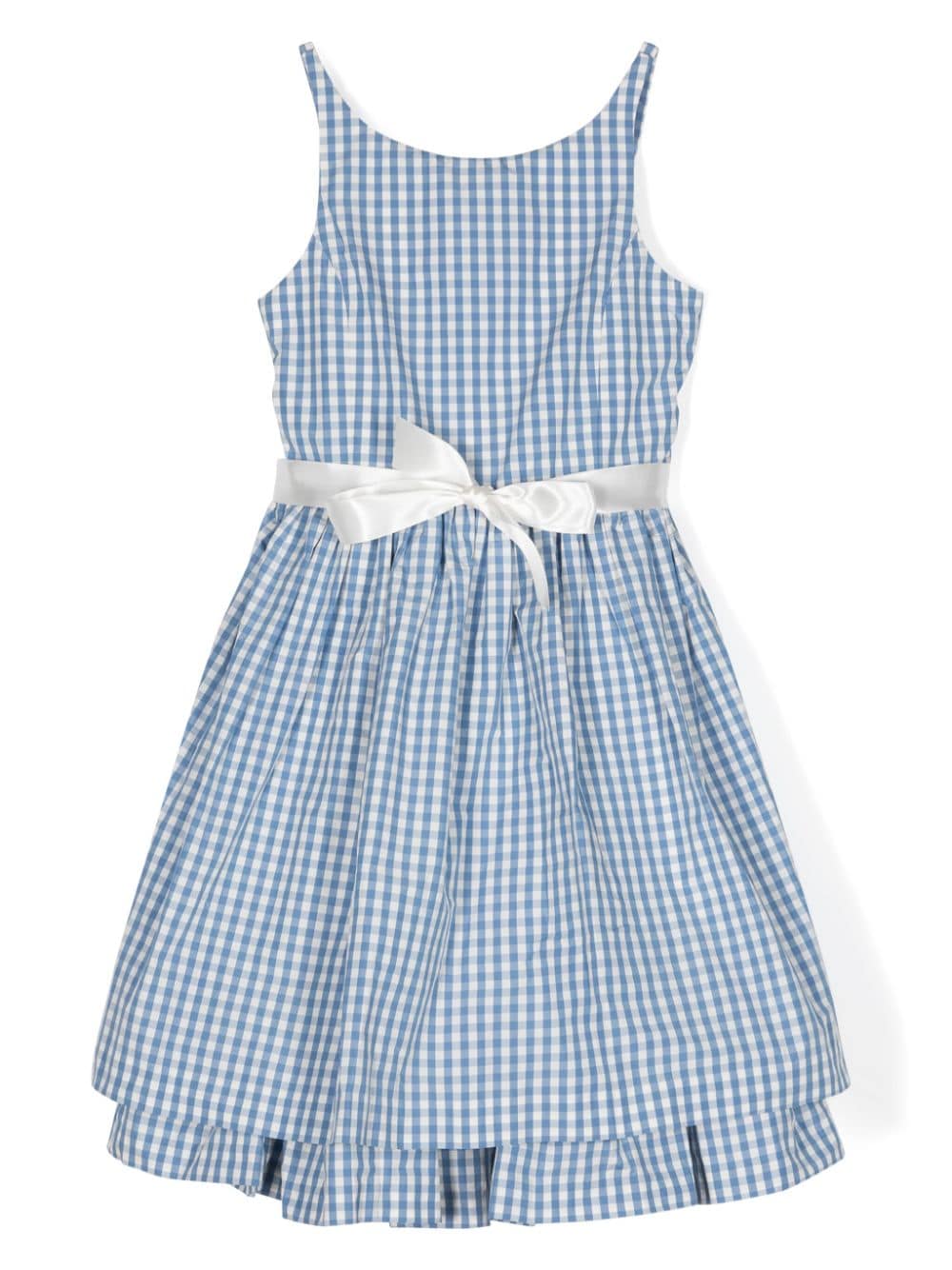 Ralph Lauren Kids gingham check flared dress - Blue von Ralph Lauren Kids