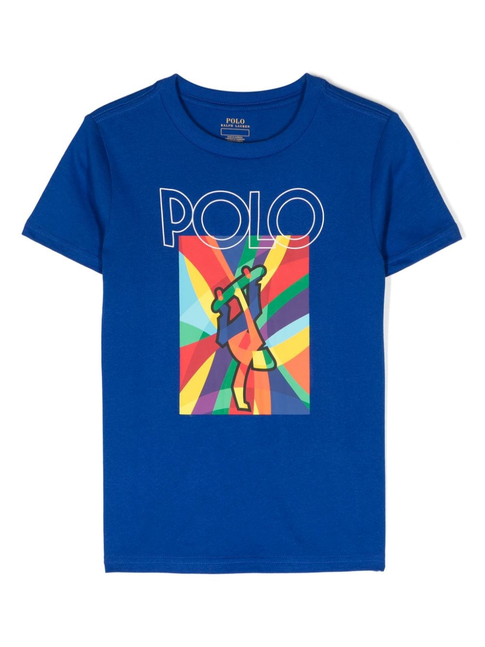 POLO RALPH LAUREN KIDS graphic-print cotton T-shirt - Blue von POLO RALPH LAUREN KIDS