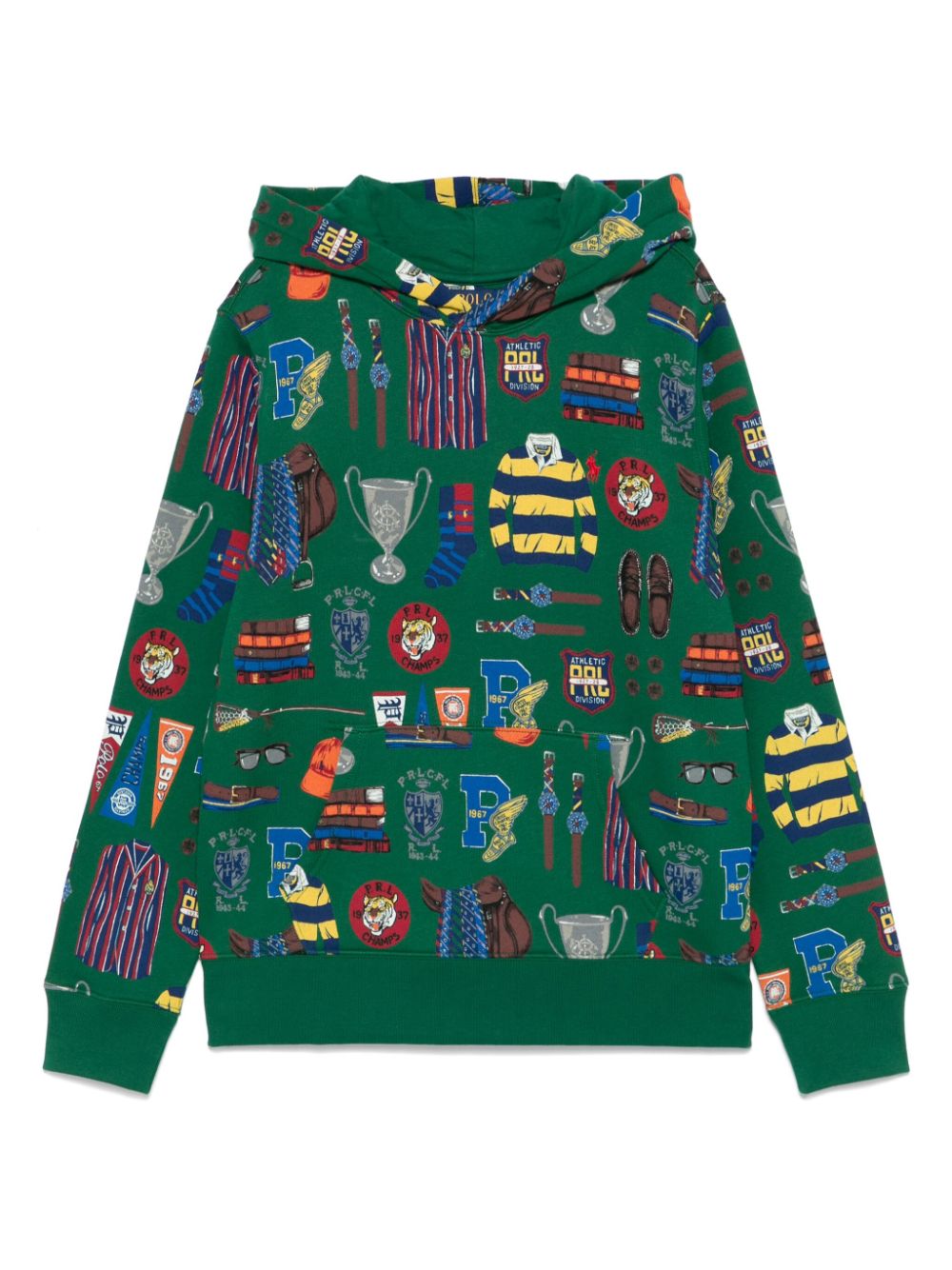 POLO RALPH LAUREN KIDS graphic-print hoodie - Green von POLO RALPH LAUREN KIDS