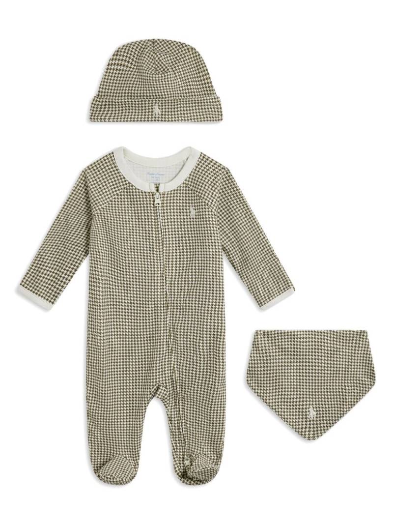 POLO RALPH LAUREN KIDS houndstooth cotton set - Neutrals von POLO RALPH LAUREN KIDS