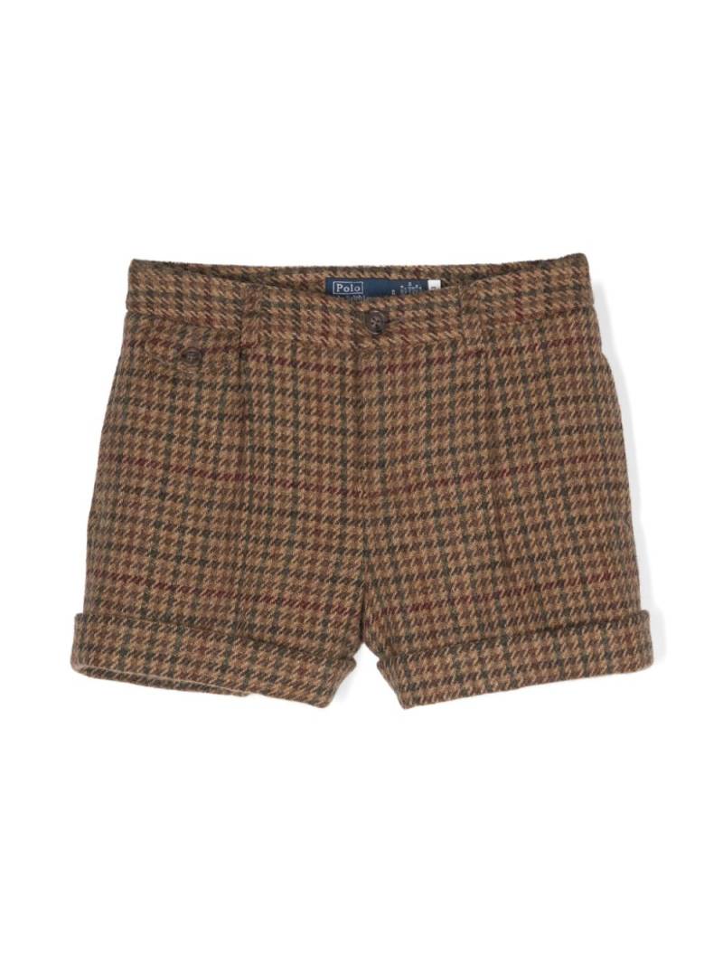 POLO RALPH LAUREN KIDS houndstooth wool shorts - Brown von POLO RALPH LAUREN KIDS