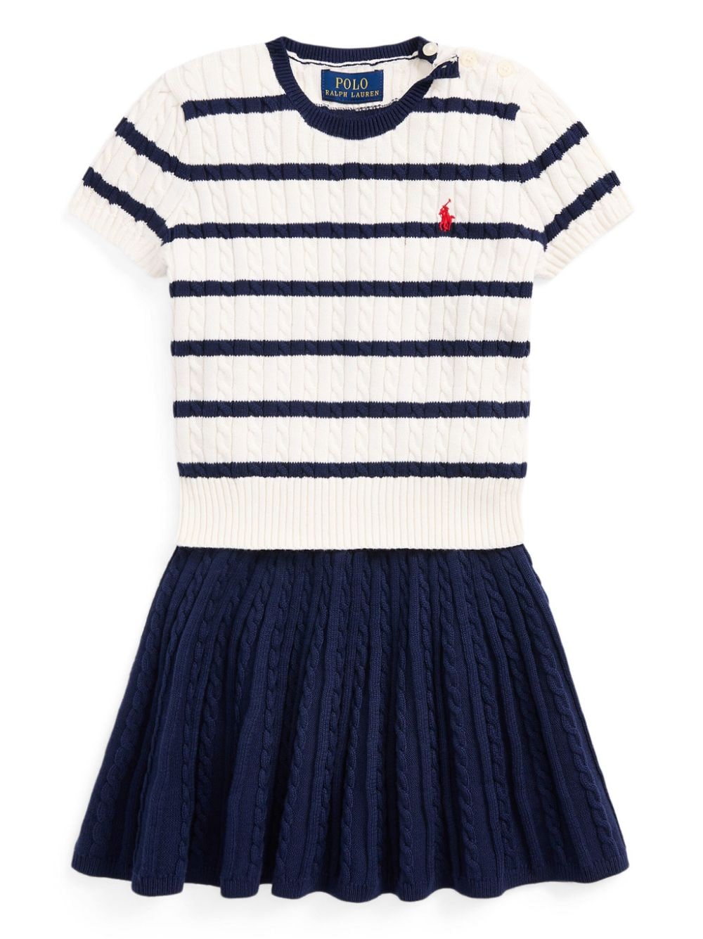 Ralph Lauren Kids knitted skirt set - White von Ralph Lauren Kids