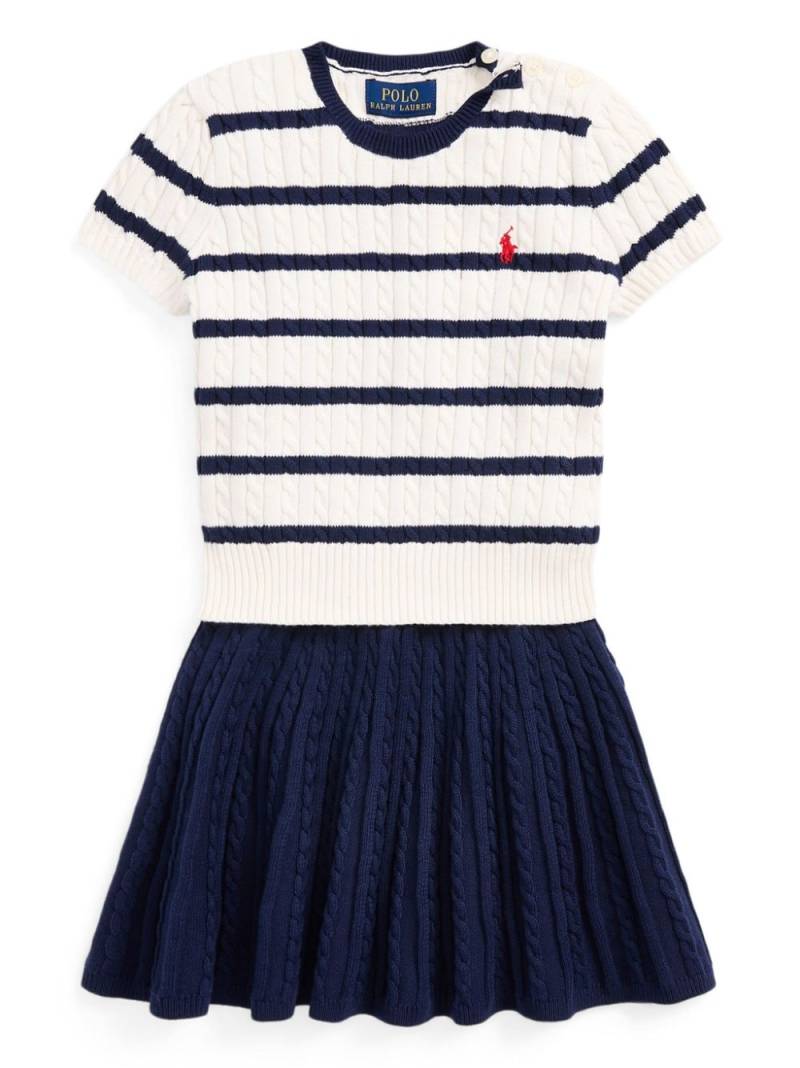 Ralph Lauren Kids knitted skirt set - White von Ralph Lauren Kids