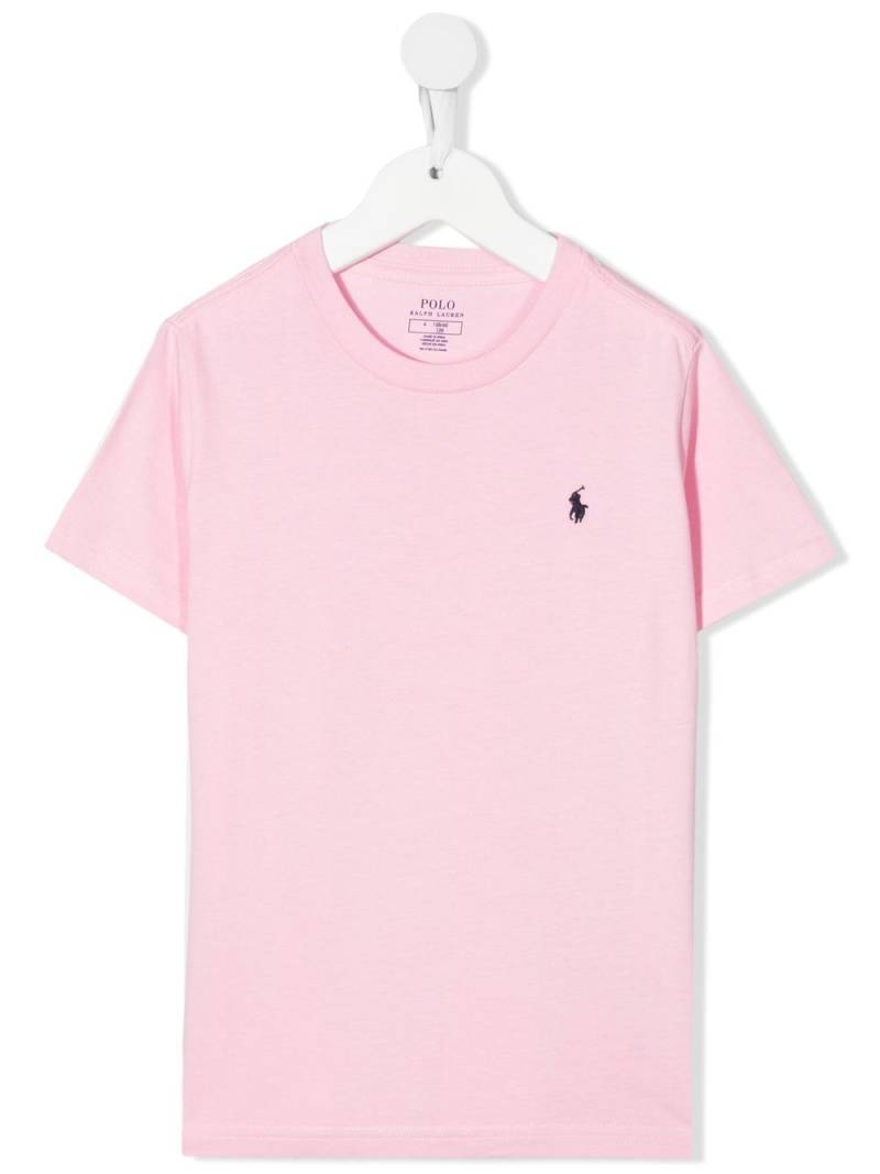 POLO RALPH LAUREN KIDS logo crew-neck T-shirt - Pink von POLO RALPH LAUREN KIDS