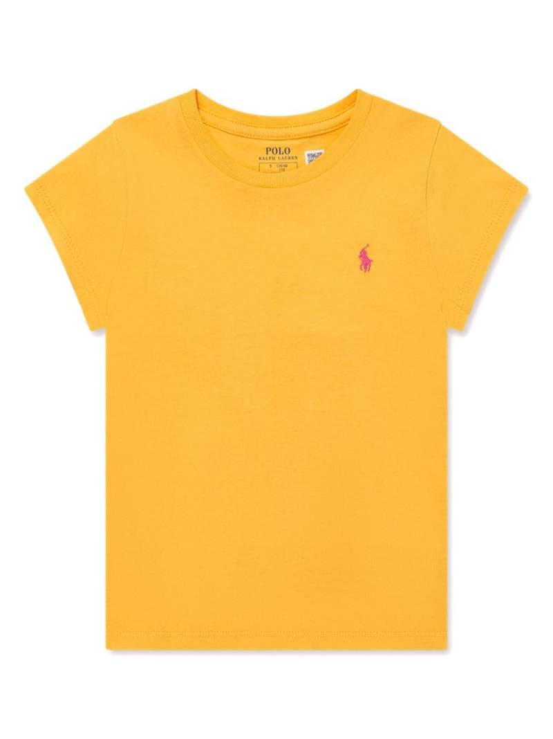 Ralph Lauren Kids logo-embroidered T-shirt - Yellow von Ralph Lauren Kids