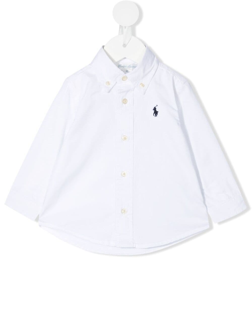 POLO RALPH LAUREN KIDS logo-embroidered button-down shirt - White von POLO RALPH LAUREN KIDS