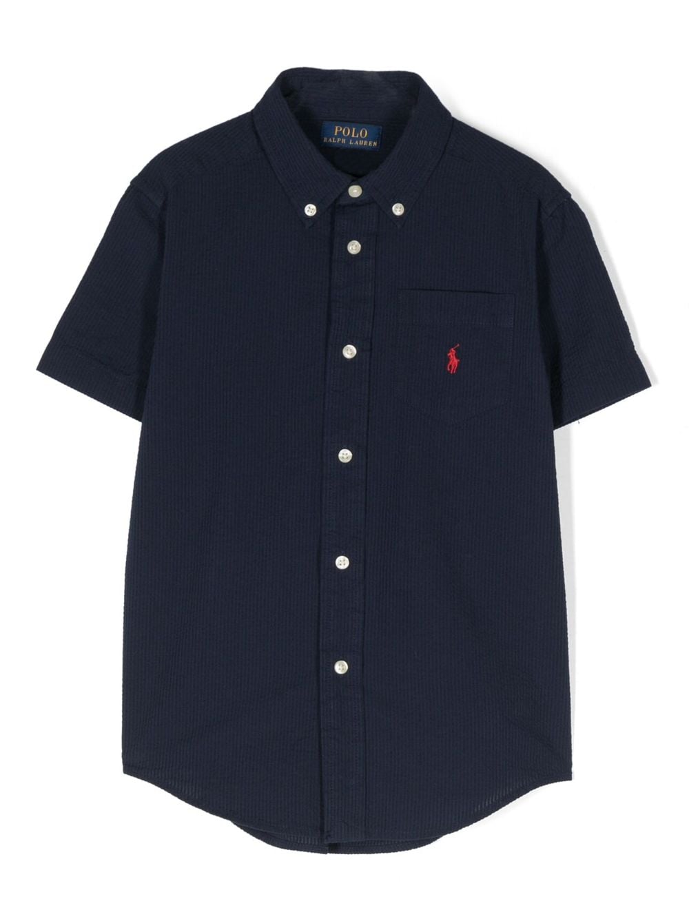 POLO RALPH LAUREN KIDS logo-embroidered corduroy shirt - Blue von POLO RALPH LAUREN KIDS