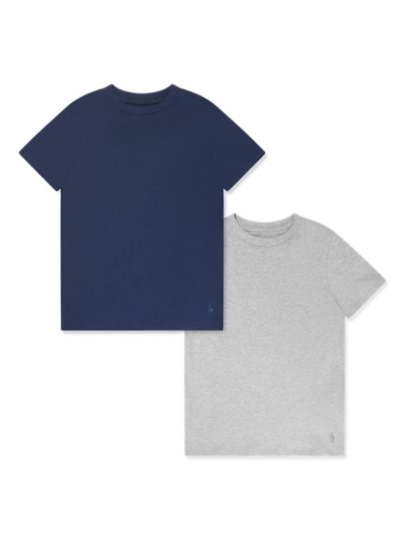 Ralph Lauren Kids logo-embroidered cotton T-shirt (pack of two) - Blue von Ralph Lauren Kids