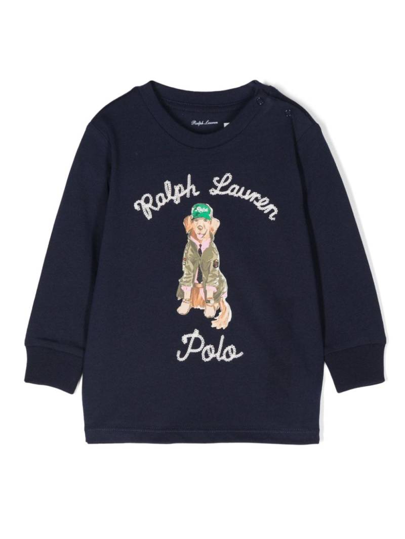 Ralph Lauren Kids logo-embroidered cotton T-shirt - Blue von Ralph Lauren Kids