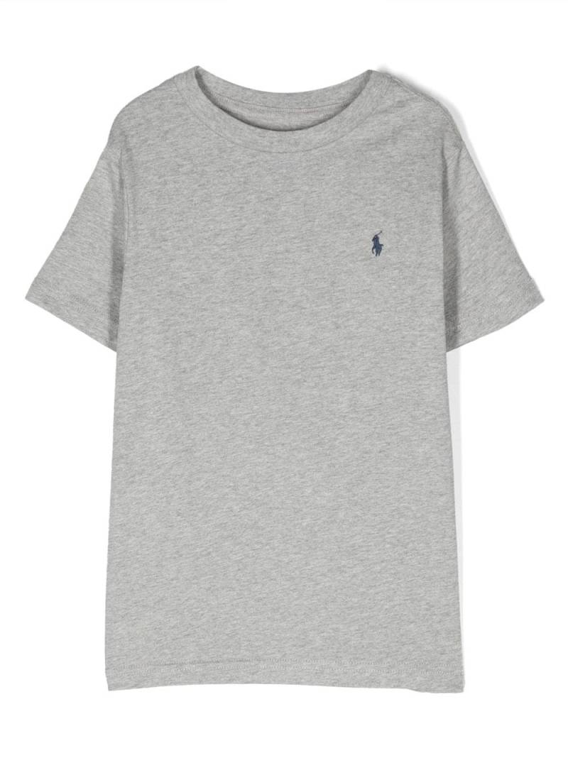 Ralph Lauren Kids logo-embroidered cotton T-shirt - Grey von Ralph Lauren Kids