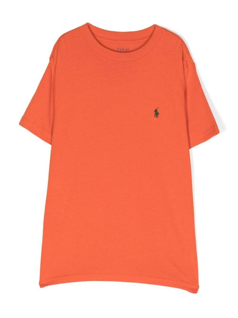 POLO RALPH LAUREN KIDS logo-embroidered cotton T-shirt - Orange von POLO RALPH LAUREN KIDS