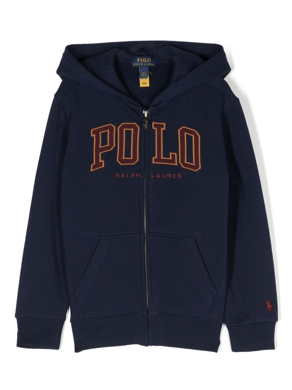 Ralph Lauren Kids logo-embroidered cotton hoodie - Blue von Ralph Lauren Kids