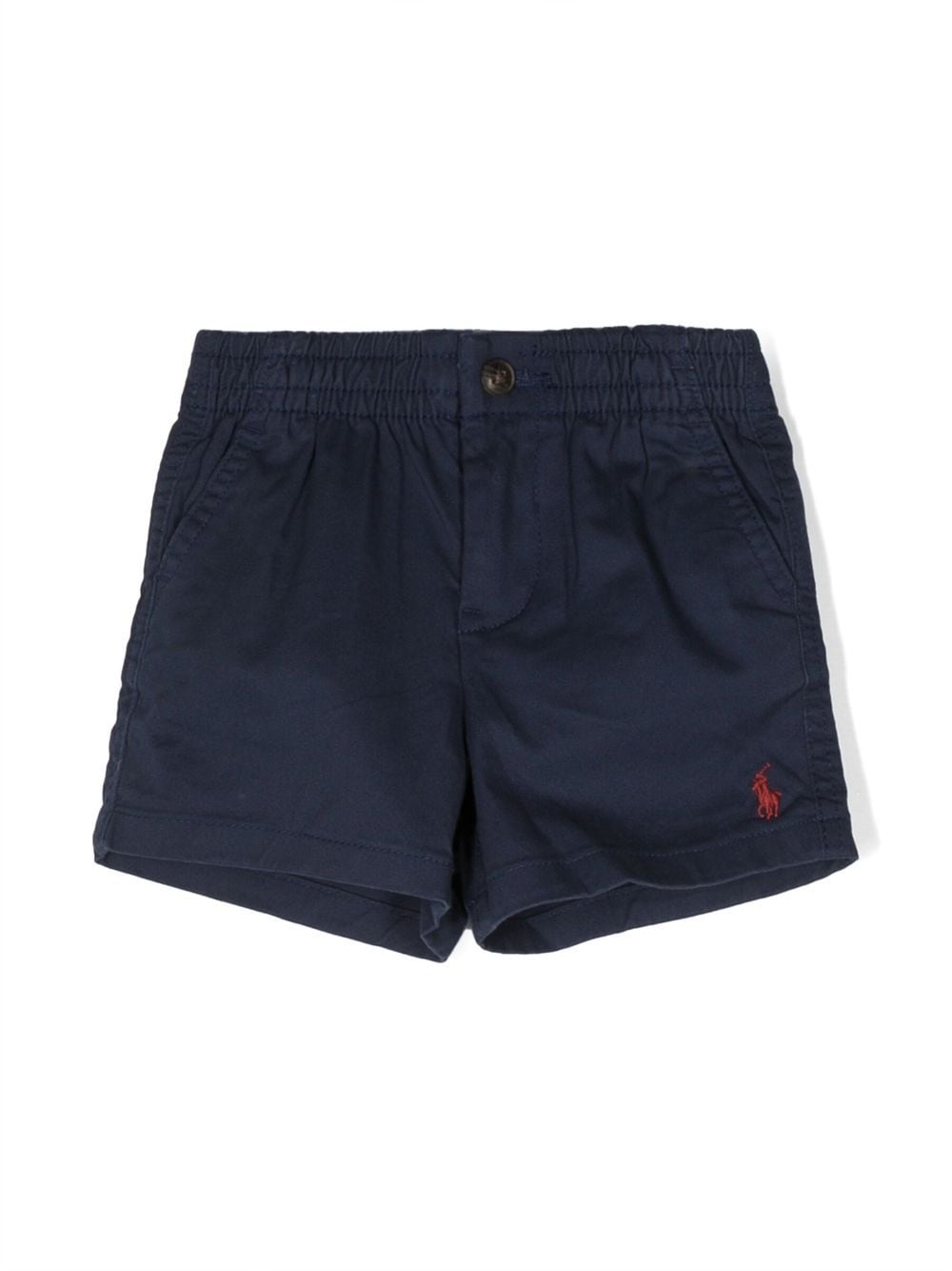 POLO RALPH LAUREN KIDS logo-embroidered cotton shorts - Blue von POLO RALPH LAUREN KIDS