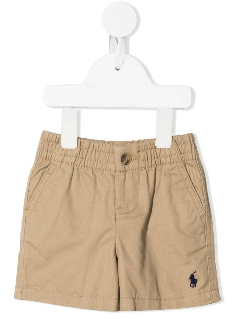 POLO RALPH LAUREN KIDS logo-embroidered cotton shorts - Brown von POLO RALPH LAUREN KIDS