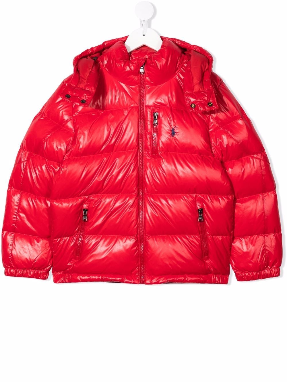 POLO RALPH LAUREN KIDS logo-embroidered feather-down puffer jacket von POLO RALPH LAUREN KIDS