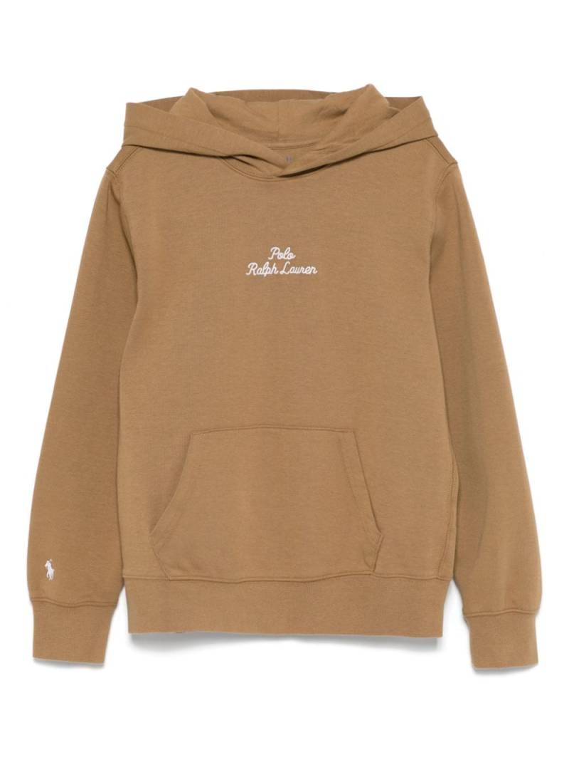 Ralph Lauren Kids logo-embroidered hoodie - Brown von Ralph Lauren Kids