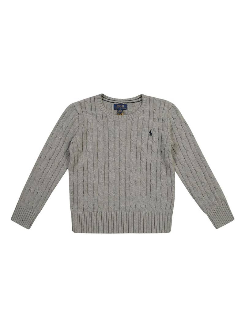 POLO RALPH LAUREN KIDS logo-embroidered jumper - Grey von POLO RALPH LAUREN KIDS