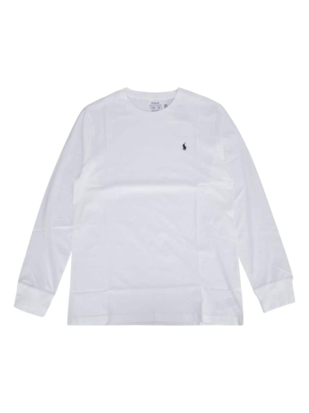 Ralph Lauren Kids logo-embroidered long-sleeve T-shirt - White von Ralph Lauren Kids