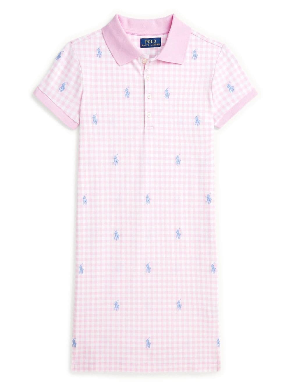 POLO RALPH LAUREN KIDS logo-embroidered polo dress - Pink von POLO RALPH LAUREN KIDS