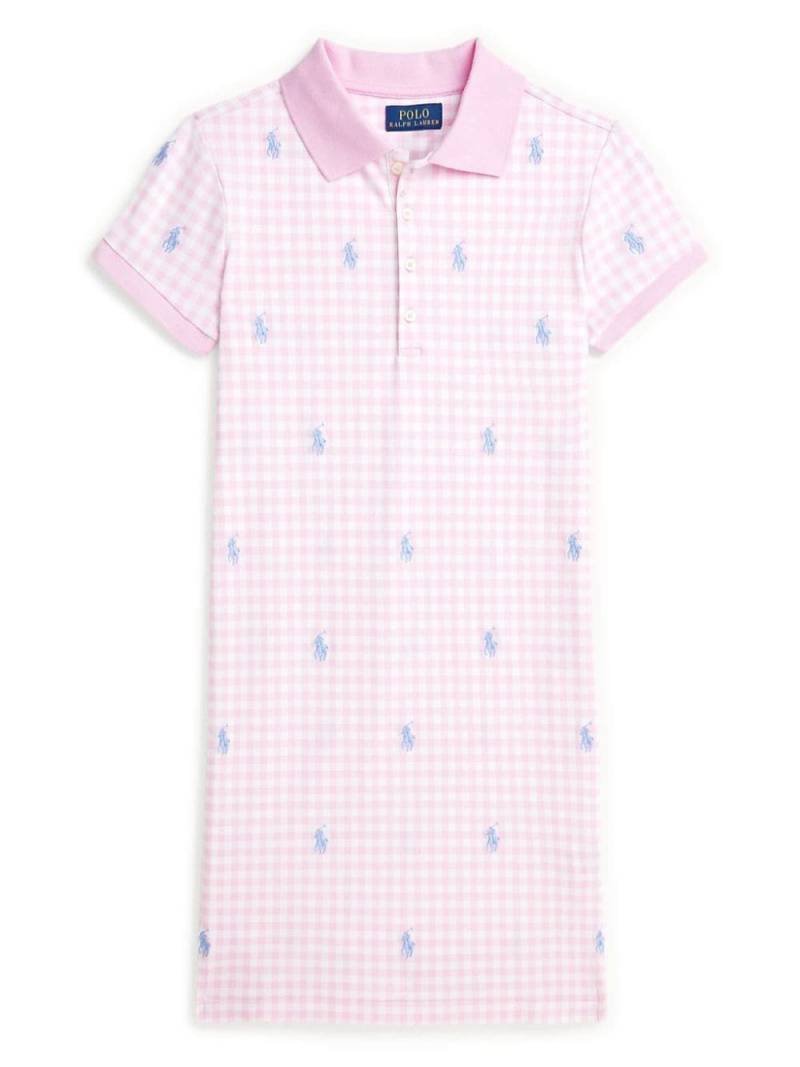 Ralph Lauren Kids logo-embroidered polo dress - Pink von Ralph Lauren Kids