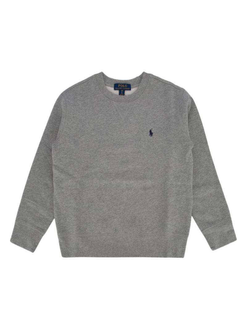 POLO RALPH LAUREN KIDS logo-embroidered sweatshirt - Grey von POLO RALPH LAUREN KIDS