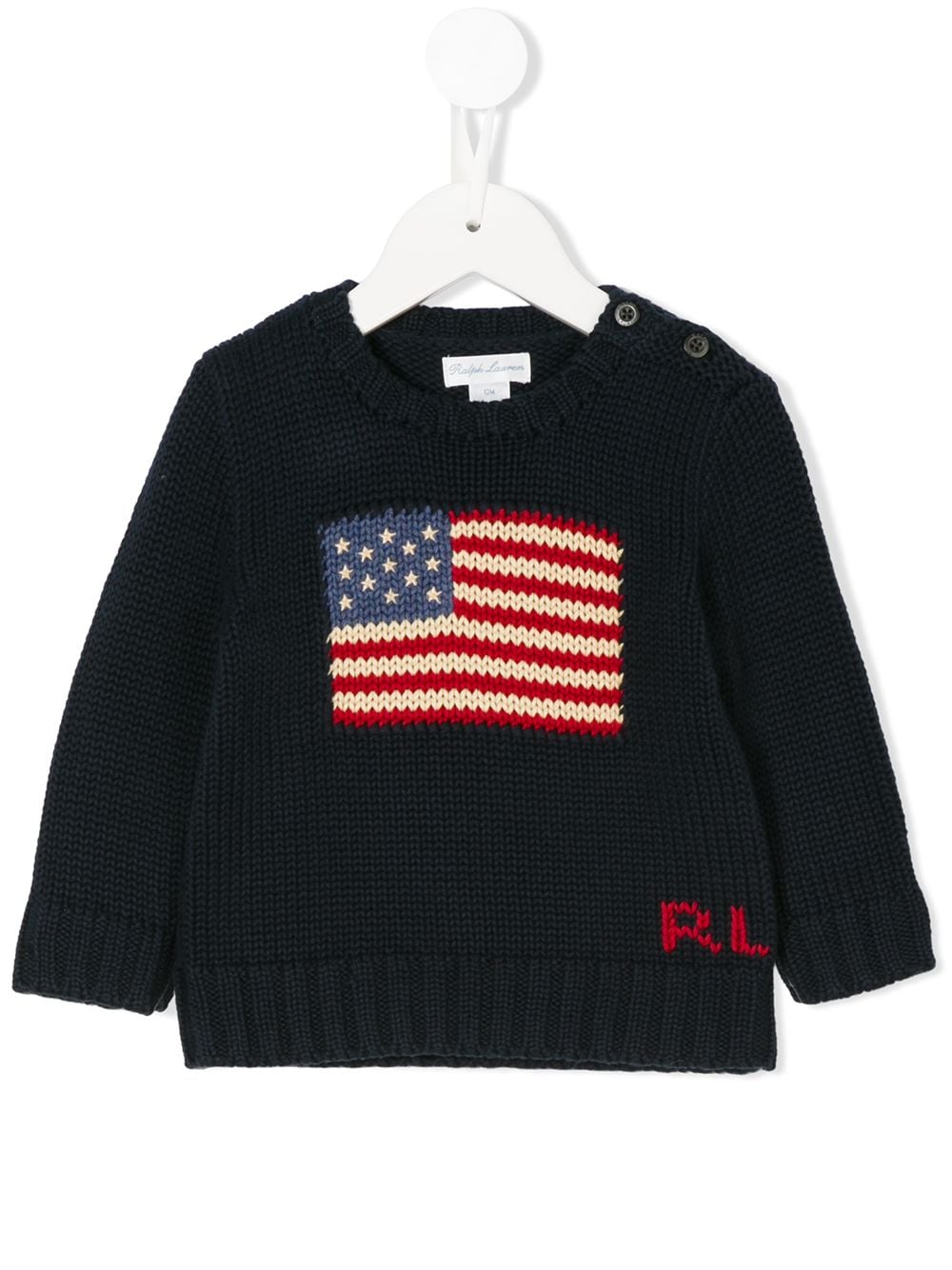 Ralph Lauren Kids logo knit sweater - Blue von Ralph Lauren Kids