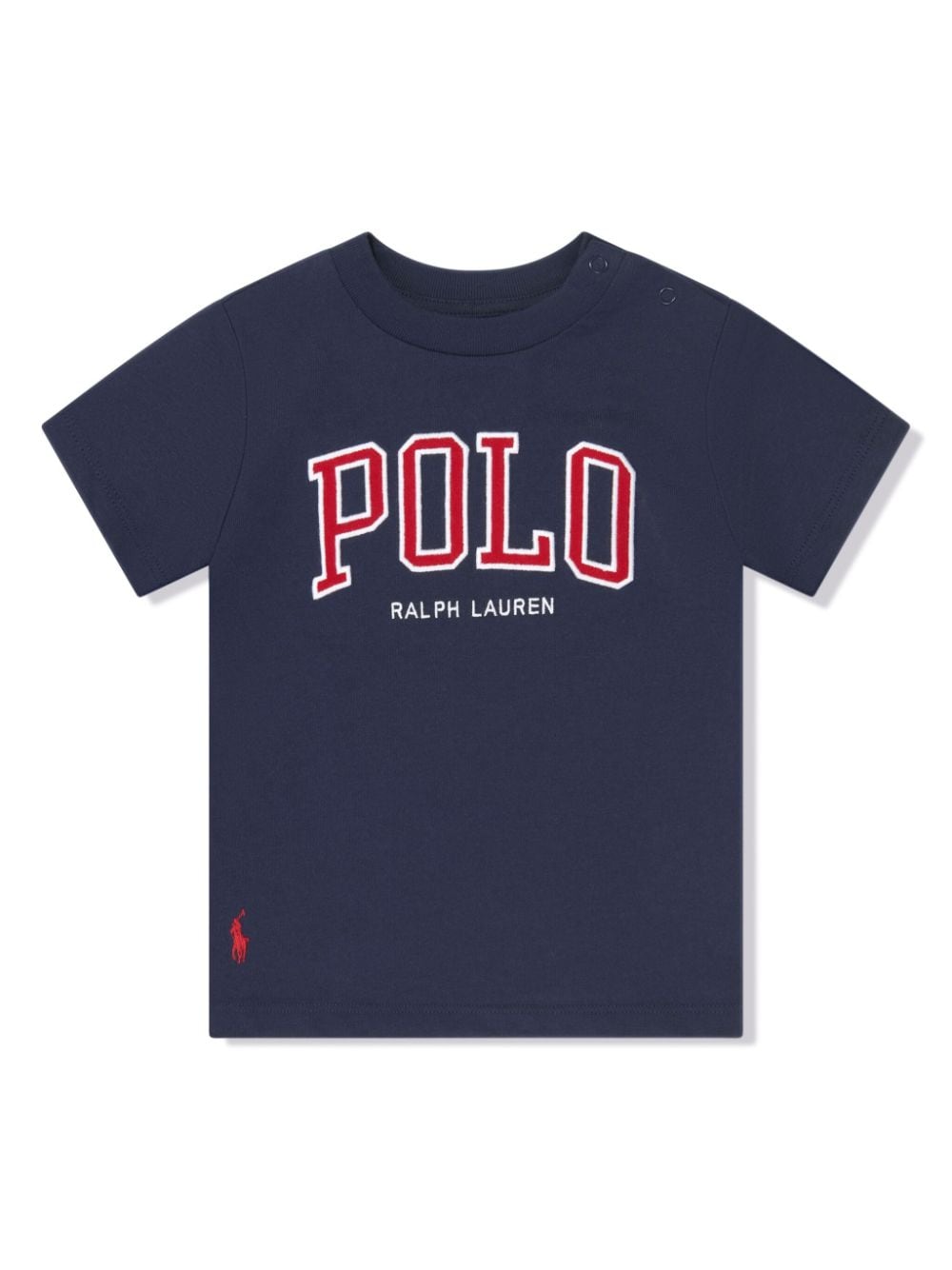 Ralph Lauren Kids logo-patch cotton T-shirt - Blue von Ralph Lauren Kids