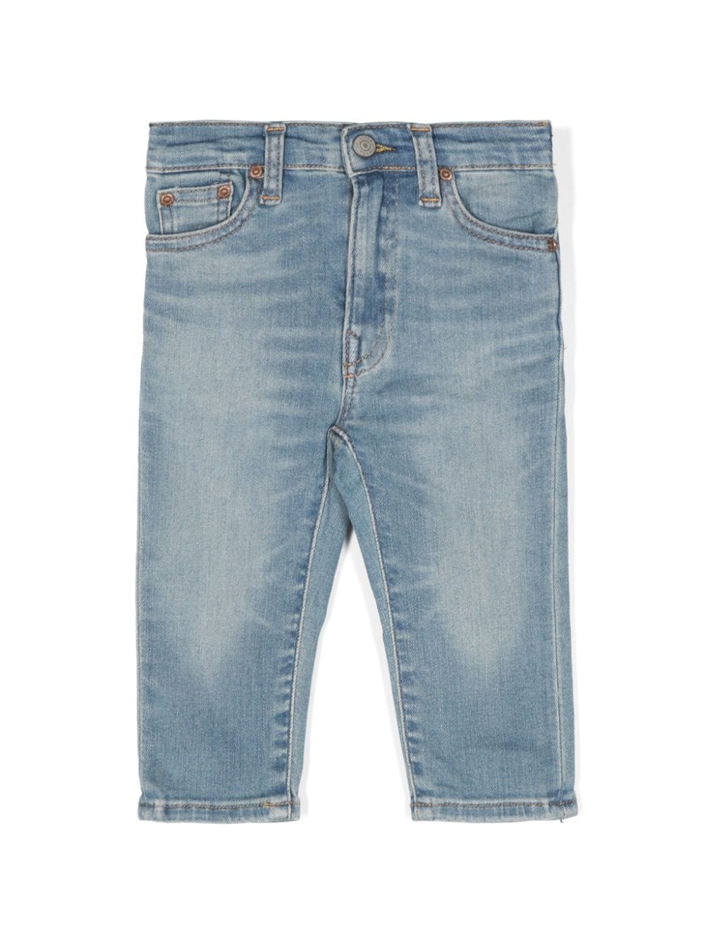 Ralph Lauren Kids logo-patch jeans - Blue von Ralph Lauren Kids