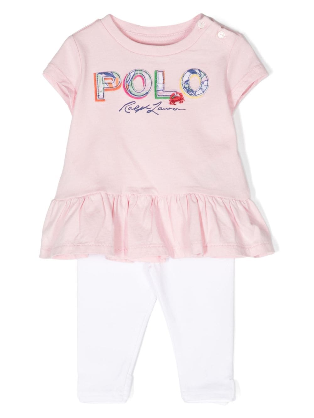 Ralph Lauren Kids logo-print cotton trouser set (set of two) - Pink von Ralph Lauren Kids