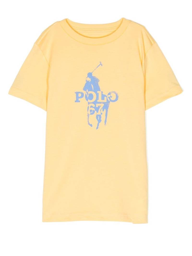 Ralph Lauren Kids logo-print crew-neck T-shirt - Yellow von Ralph Lauren Kids