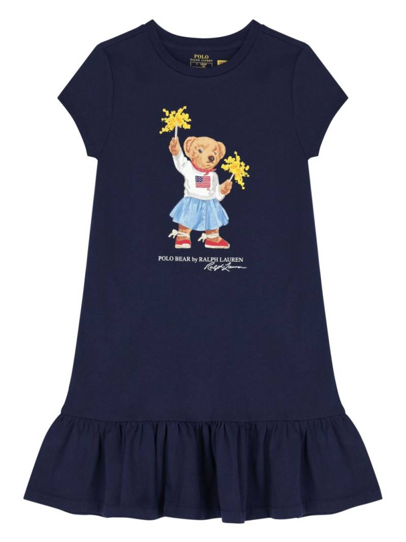 Ralph Lauren Kids logo-print dress - Blue von Ralph Lauren Kids