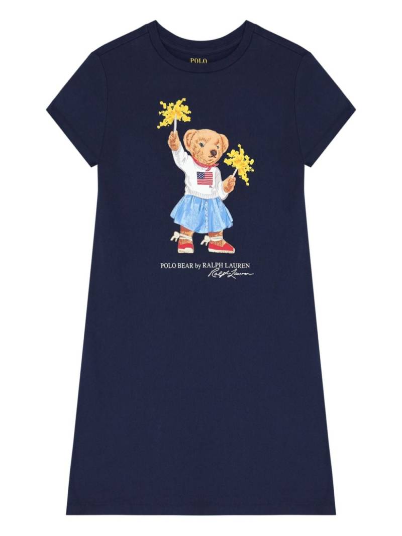 Ralph Lauren Kids logo-print dress - Blue von Ralph Lauren Kids