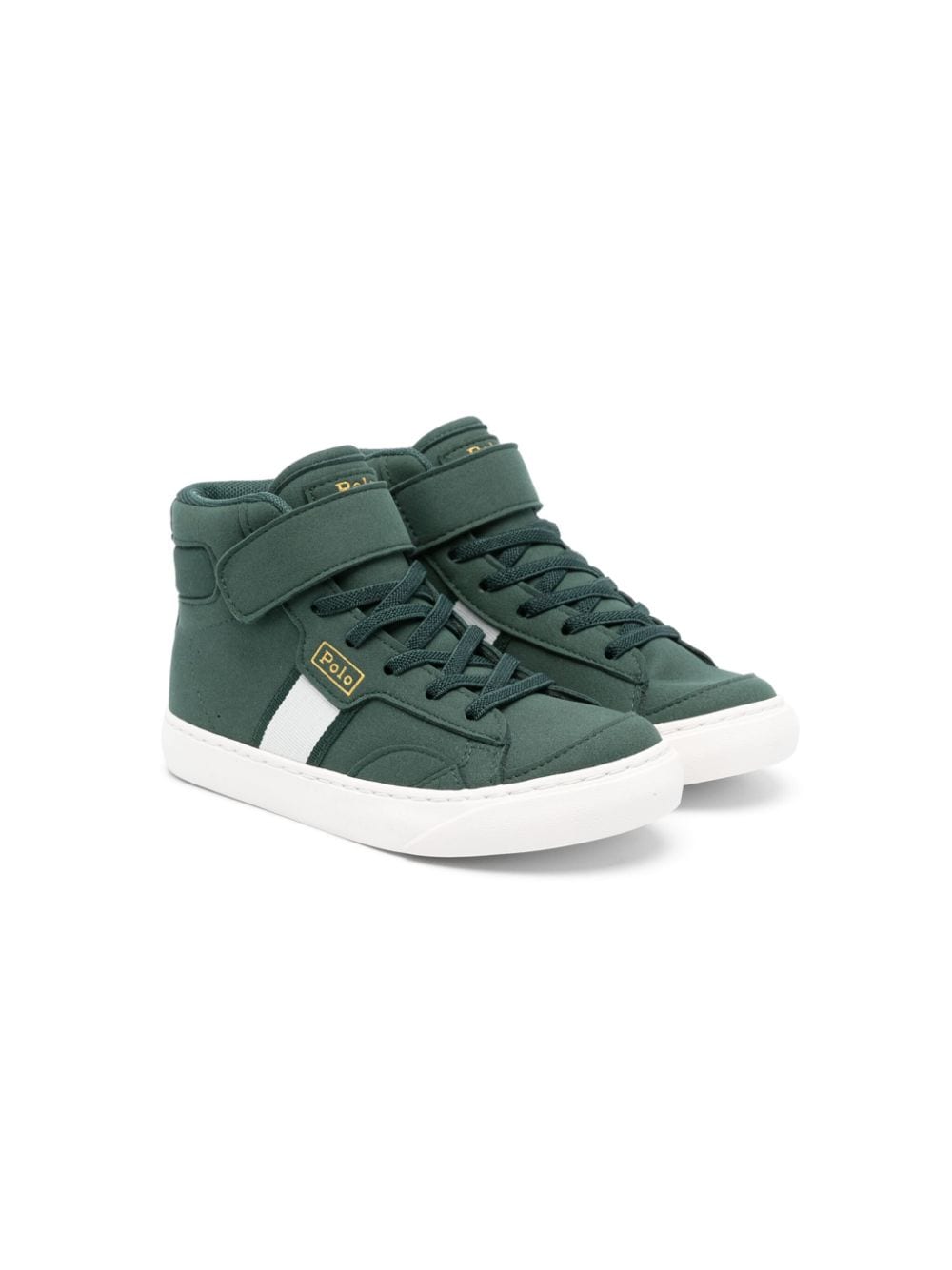 Ralph Lauren Kids logo-print lace-up sneakers - Green von Ralph Lauren Kids