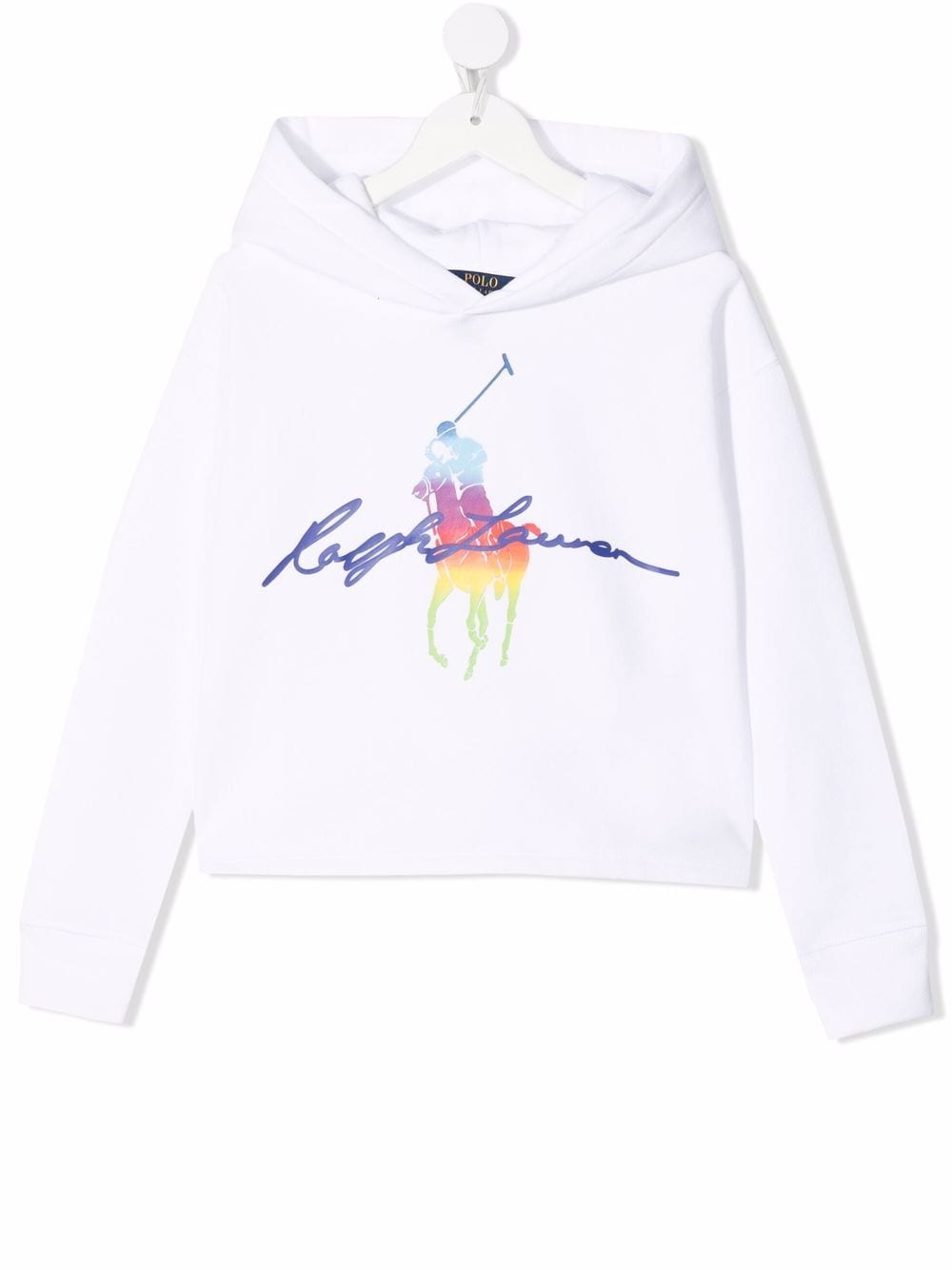 POLO RALPH LAUREN KIDS logo-print pullover hoodie - White von POLO RALPH LAUREN KIDS