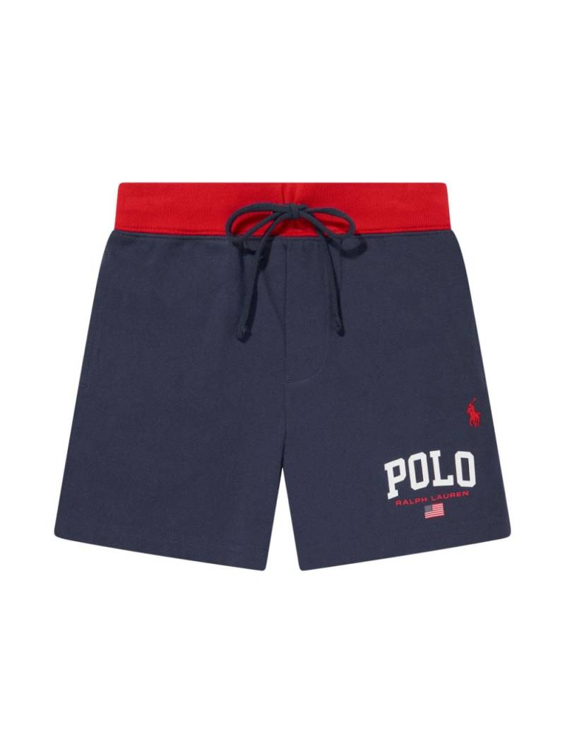 POLO RALPH LAUREN KIDS logo-print shorts - Blue von POLO RALPH LAUREN KIDS