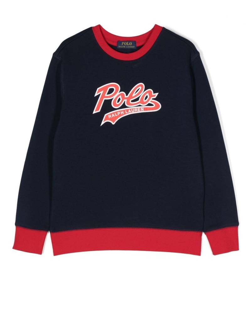 POLO RALPH LAUREN KIDS logo-print sweatshirt - Blue von POLO RALPH LAUREN KIDS