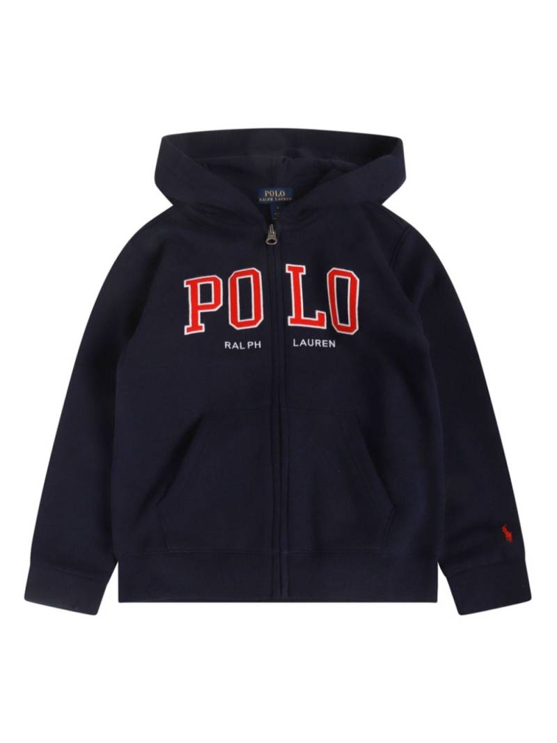 POLO RALPH LAUREN KIDS logo-print zip-up hoodie - Blue von POLO RALPH LAUREN KIDS