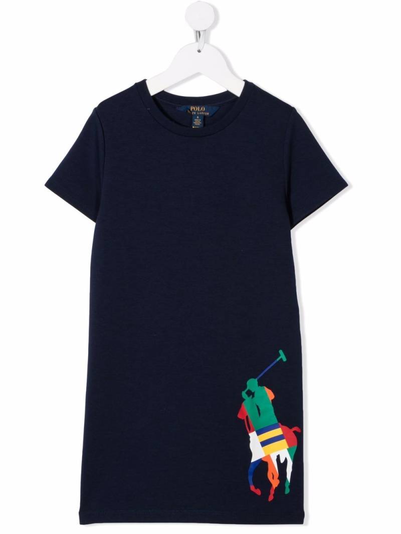 Ralph Lauren Kids logo-printed T-shirt dress - Blue von Ralph Lauren Kids