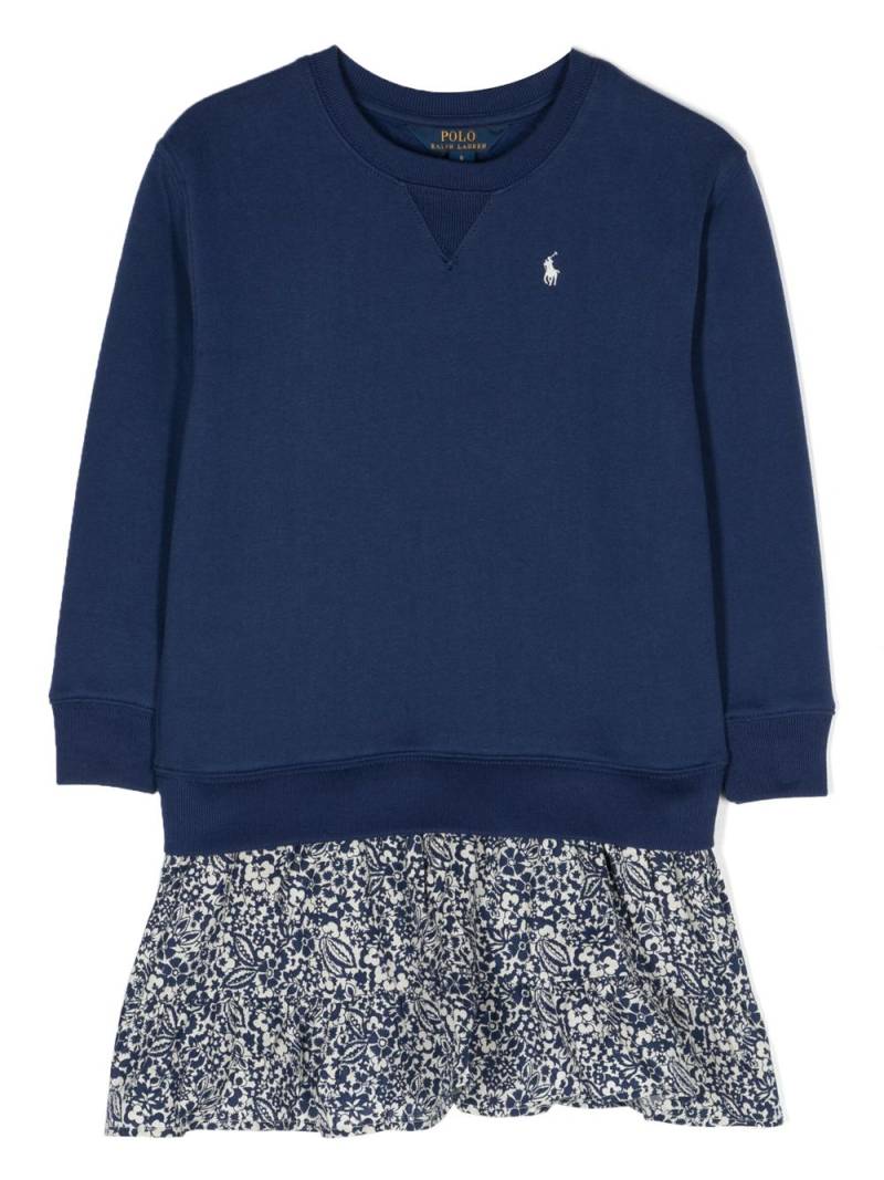 POLO RALPH LAUREN KIDS long-sleeve sweatshirt dress - Blue von POLO RALPH LAUREN KIDS